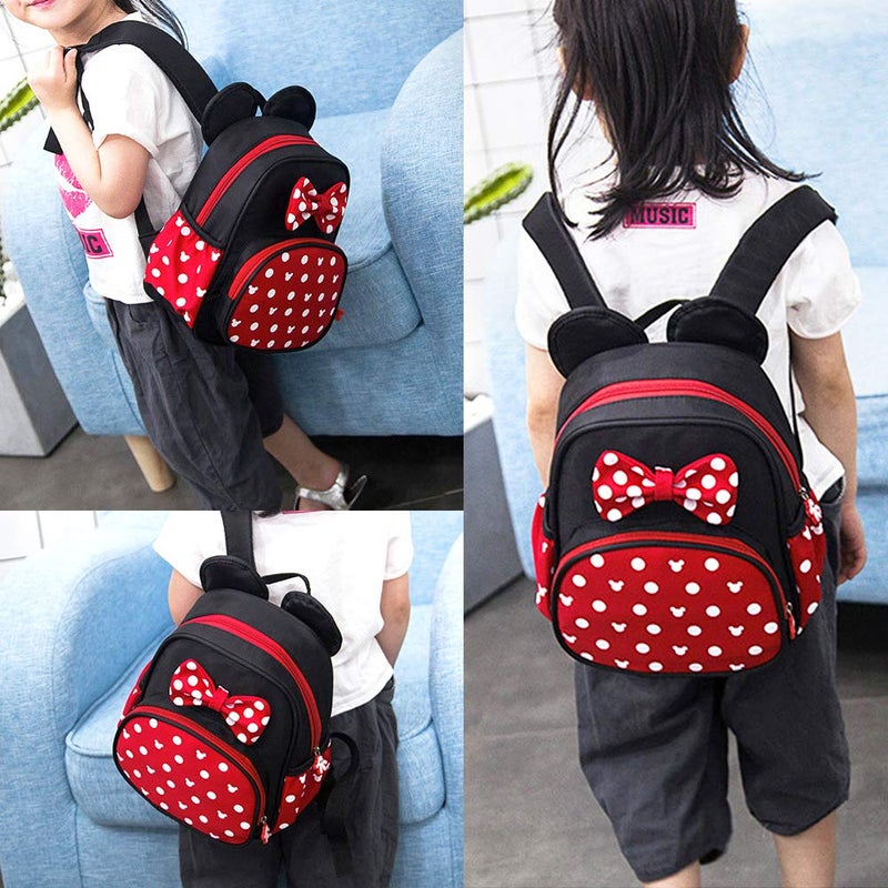 Voikukka Mini Backpack for Girls Toddler Bookbag Small Cute Kids Backpacks for Toddler Backpack Baby Daycare Bag Little Girl Backpacks Child Kindergarten Book Bags Mouse Toys Travel Accessories - Image 4